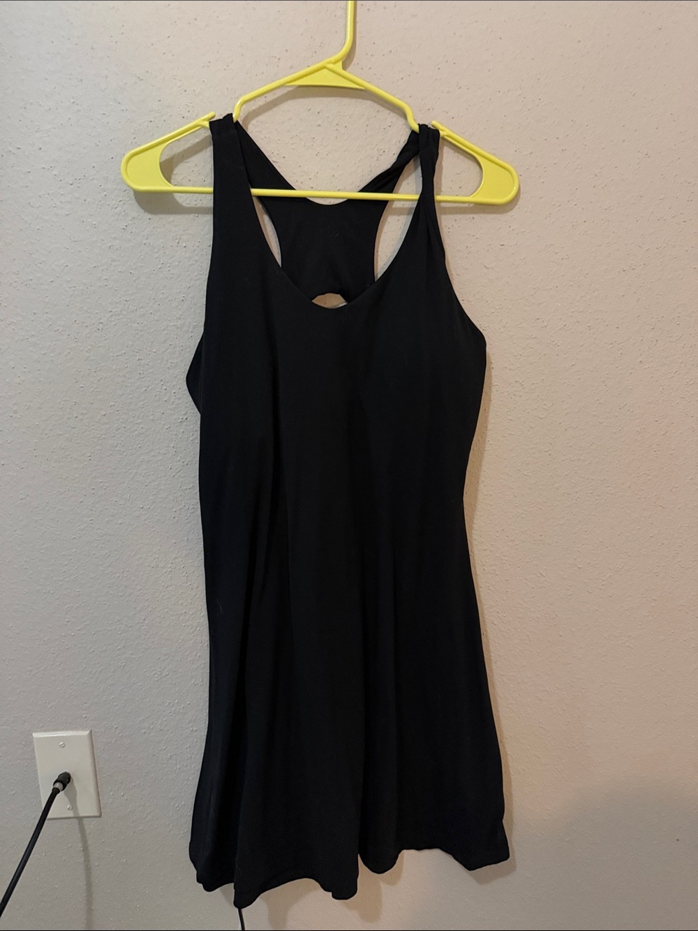Black Racerback Tank Dress - Women's Active Top